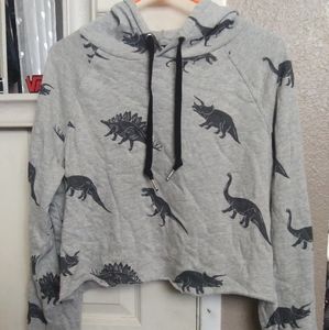 Dinosaur cropped hoodie